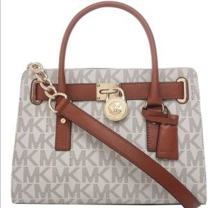 Michael Kors Med Hamilton Saffiano Leather Satchel